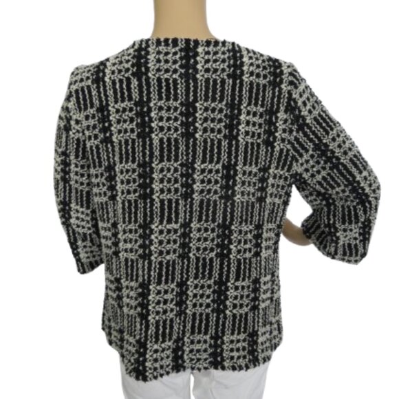 Joseph Ribkoff Waffle Pattern Open Front Blazer Jacket - Picture 5 of 6